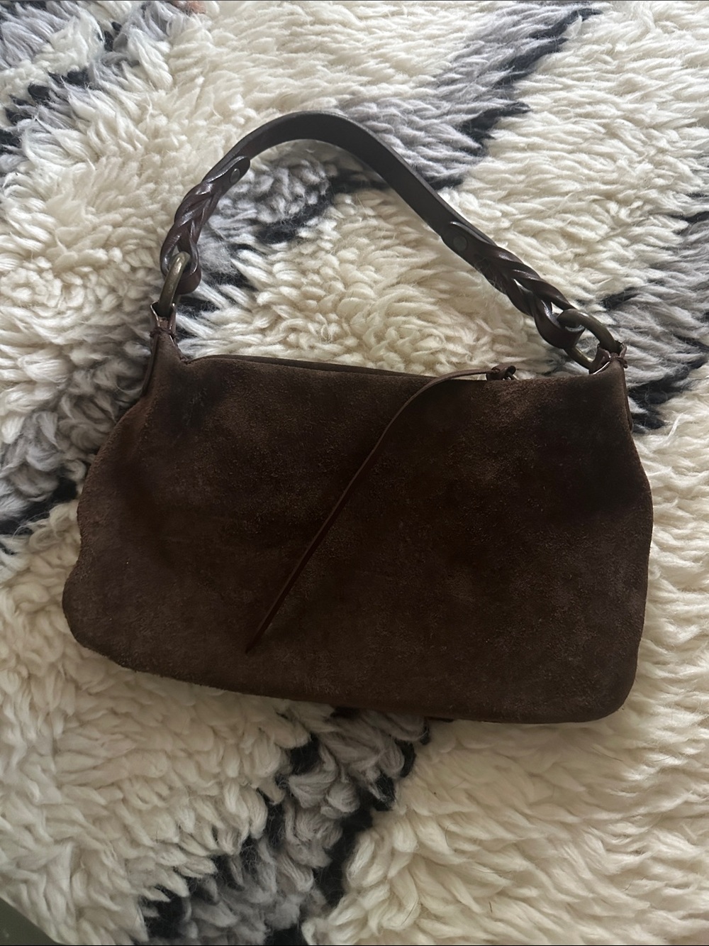 GAP Brown Leather/Suede Shoulder Vintage Bag - Women's Handbag